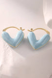 HEART DECOR HOOP EARRINGS_CWAJE0458