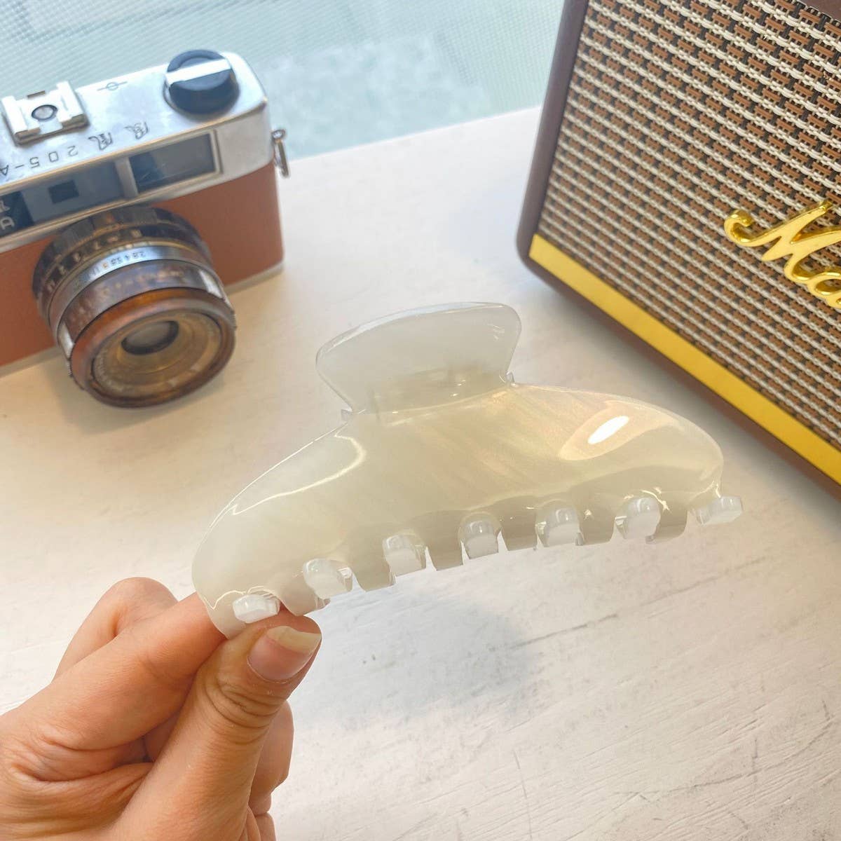 FRENCH INK STYLE HAIR CLAW LARGE JELLY COLOR CLIP_CWAHA2165