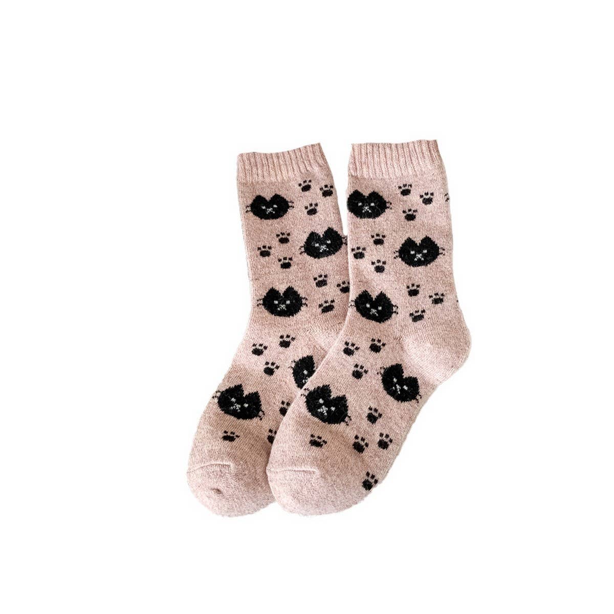 Cute Cartoon Wool Slouchy Crew Socks Women_Cwms03359
