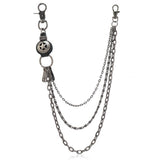 Vintage Five-Pointed Star Leather Pants Chain_Cwmm4830