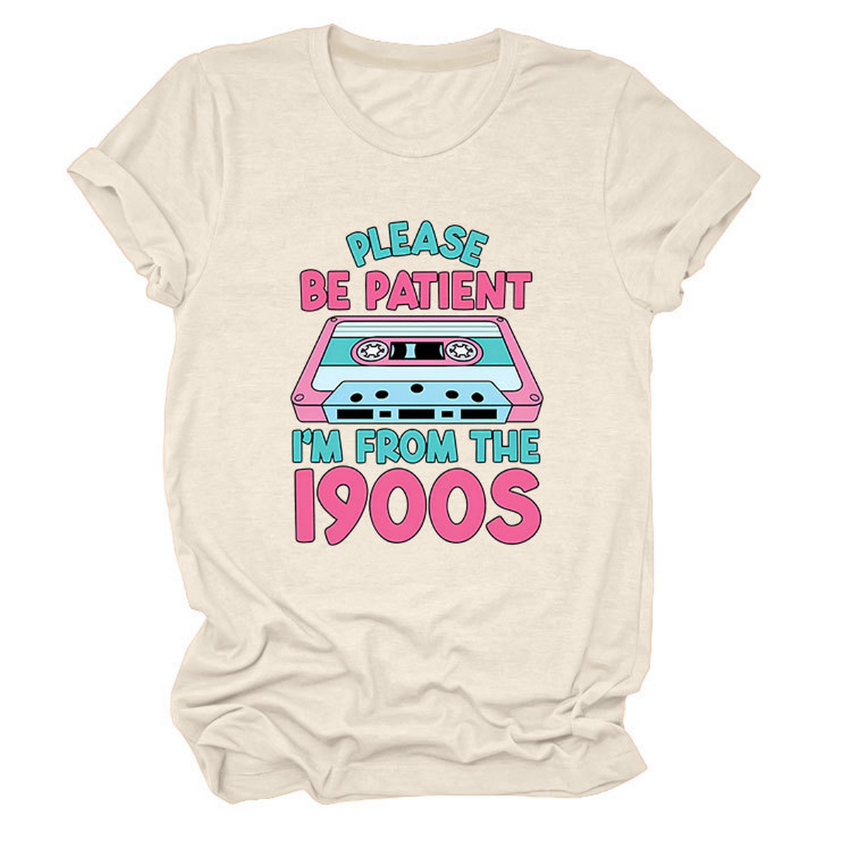 Women Teeplease Be Patient Letter Print_Cwtts1501