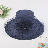 Women Mesh Wavy Edge Beach Sun Hat_Cwah1209