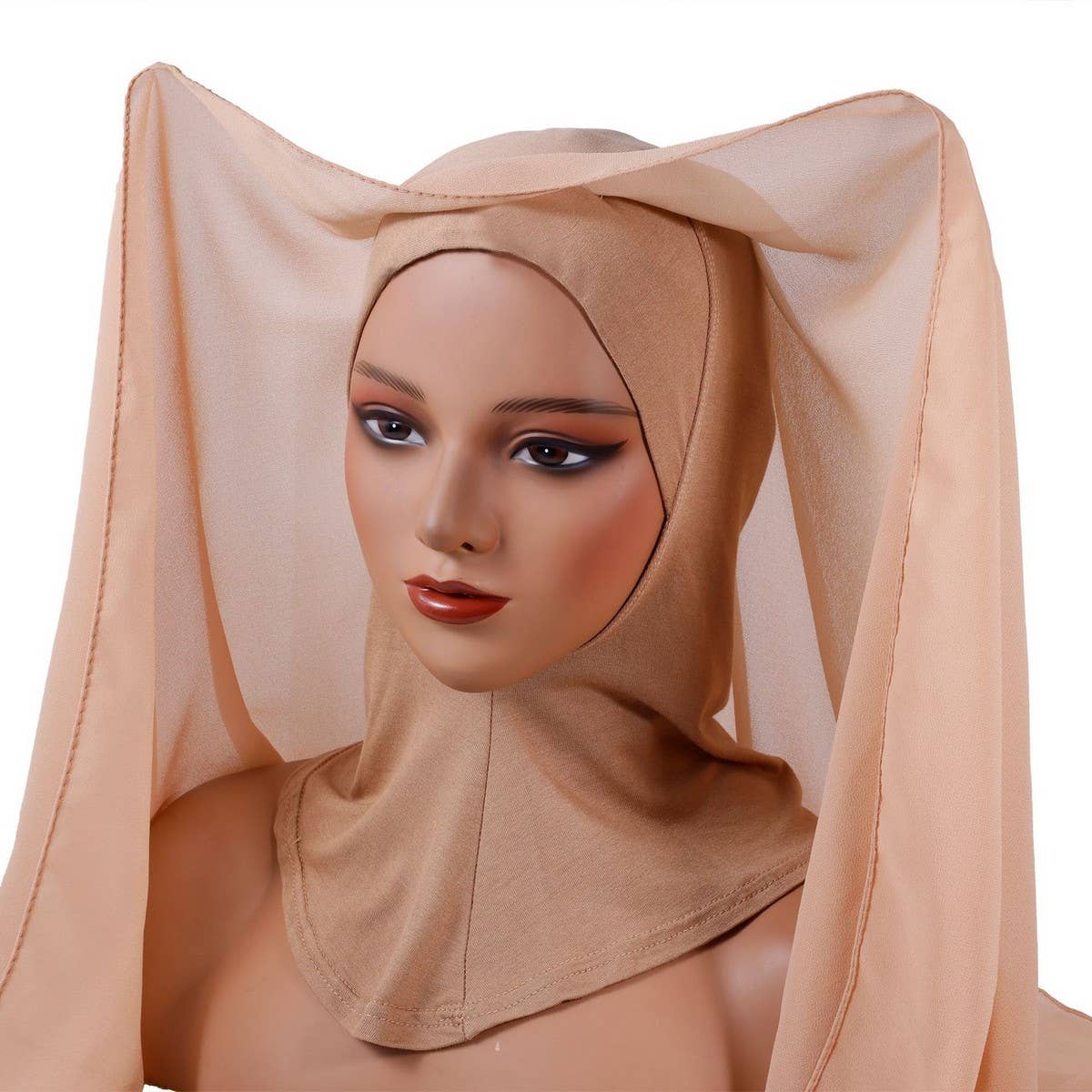 CLASSIC SOLID COLOR PEARL CHIFFON ETHNIC HEADSCARF_CWASC2449