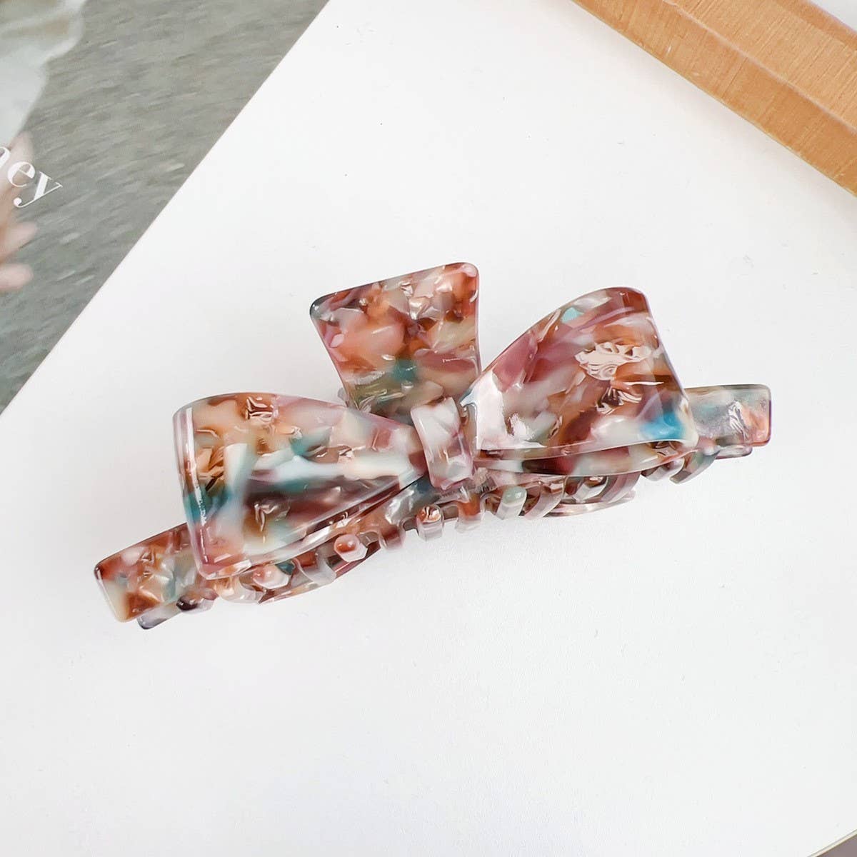 Vintage Acetate Hair Claw Bowknot Elegant Clip_Cwaha1504