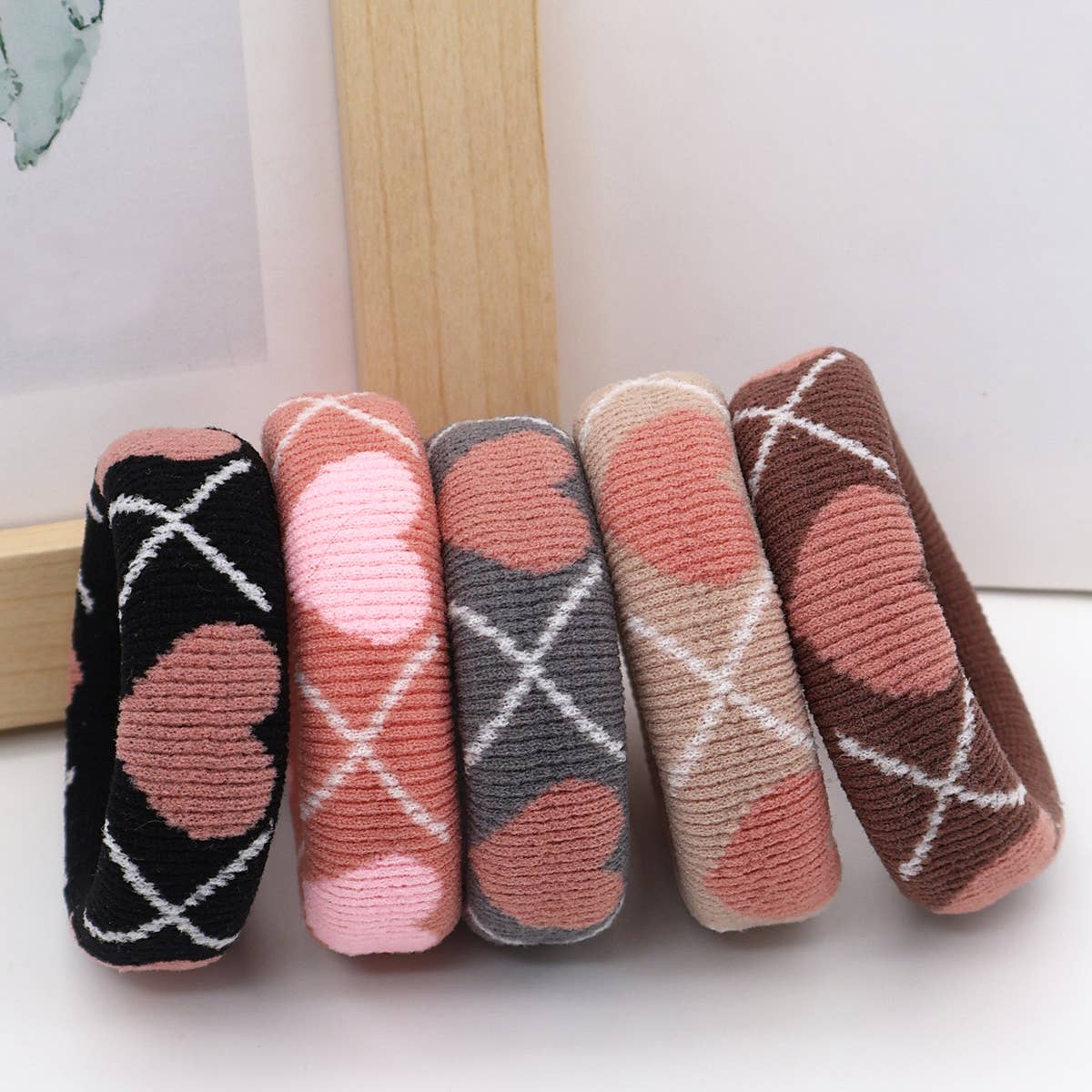 FASHION WIDENED HAIR TIES5PCS BOX_CWAHA0504