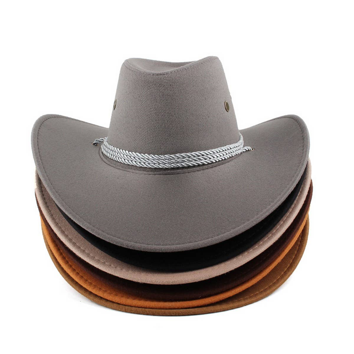 FAUX SUEDE WESTERN COWBOY HAT UNISEX OUTDOOR_CWAH1891