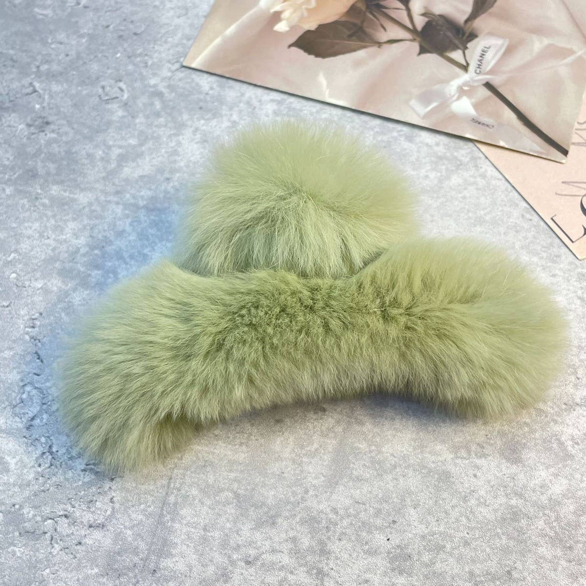 REX RABBIT FUR CLAWS ELEGANT MIXED COLOR CLIPS_CWASC1591