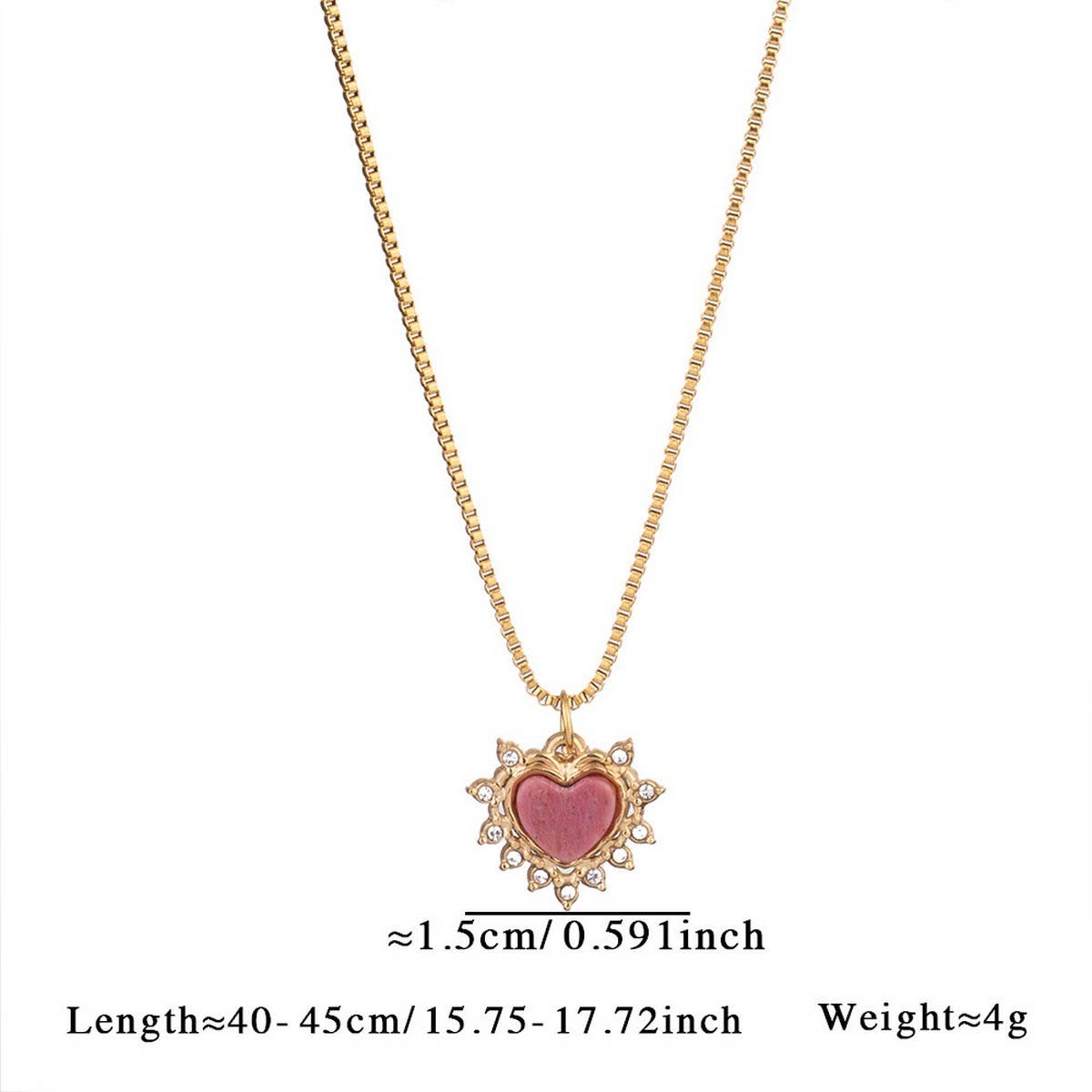 MINIMALIST HEART NECKLACE WITH BLUE TIGERS EYE_CWMM8820