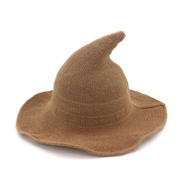 Halloween Folding Knit Hat Peaked Witch Hat