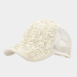 SUMMER WOMENS WOVEN BREATHABLE BASEBALL CAP CWAH1627