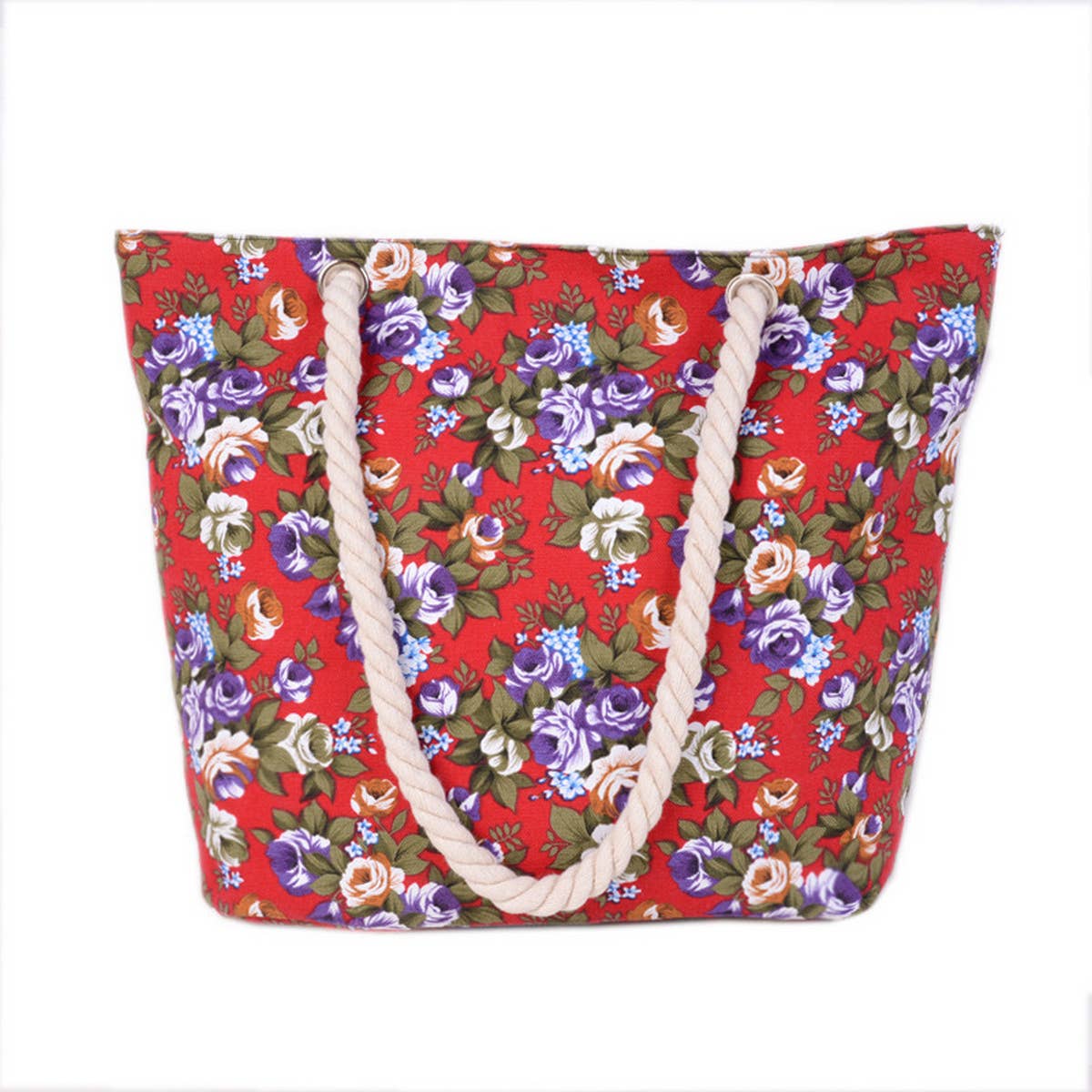 FASHIONABLE FLOWER PRINT BEACH BAG SHOULDER BAG_CUAB0238