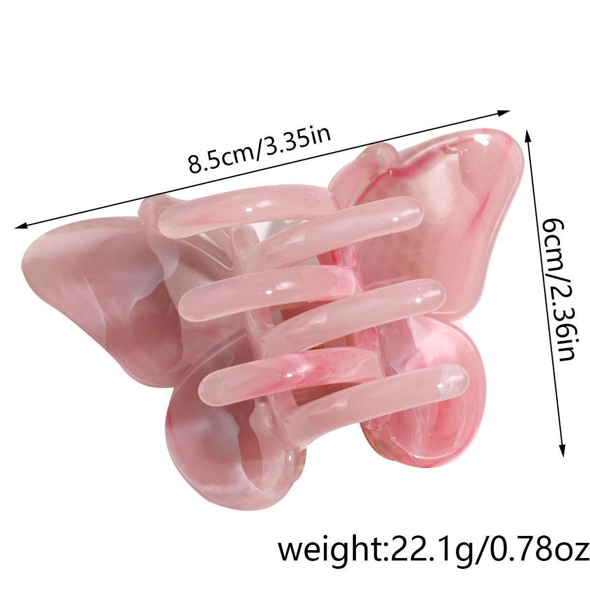 ELEGANT BUTTERFLY HAIR CLAW GRADIENT RHINESTONE_CWAHA2240