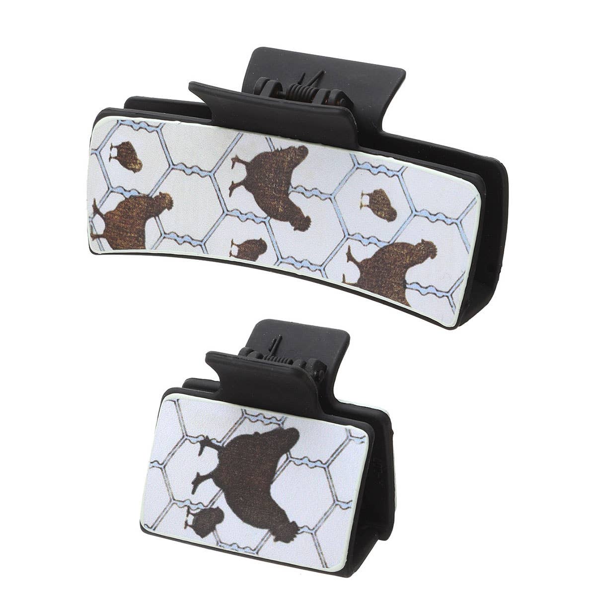 Western Animal Hair Claw Set Leather Shark Clips_Cwasc1619