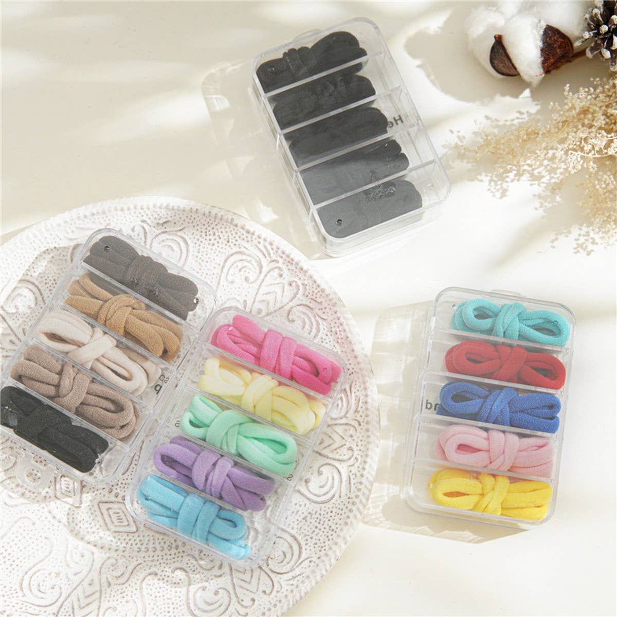 1BOX 25PCS ELASTIC HAIR TIES CANDY COLOR HAIRBANDA_CWAHA1109