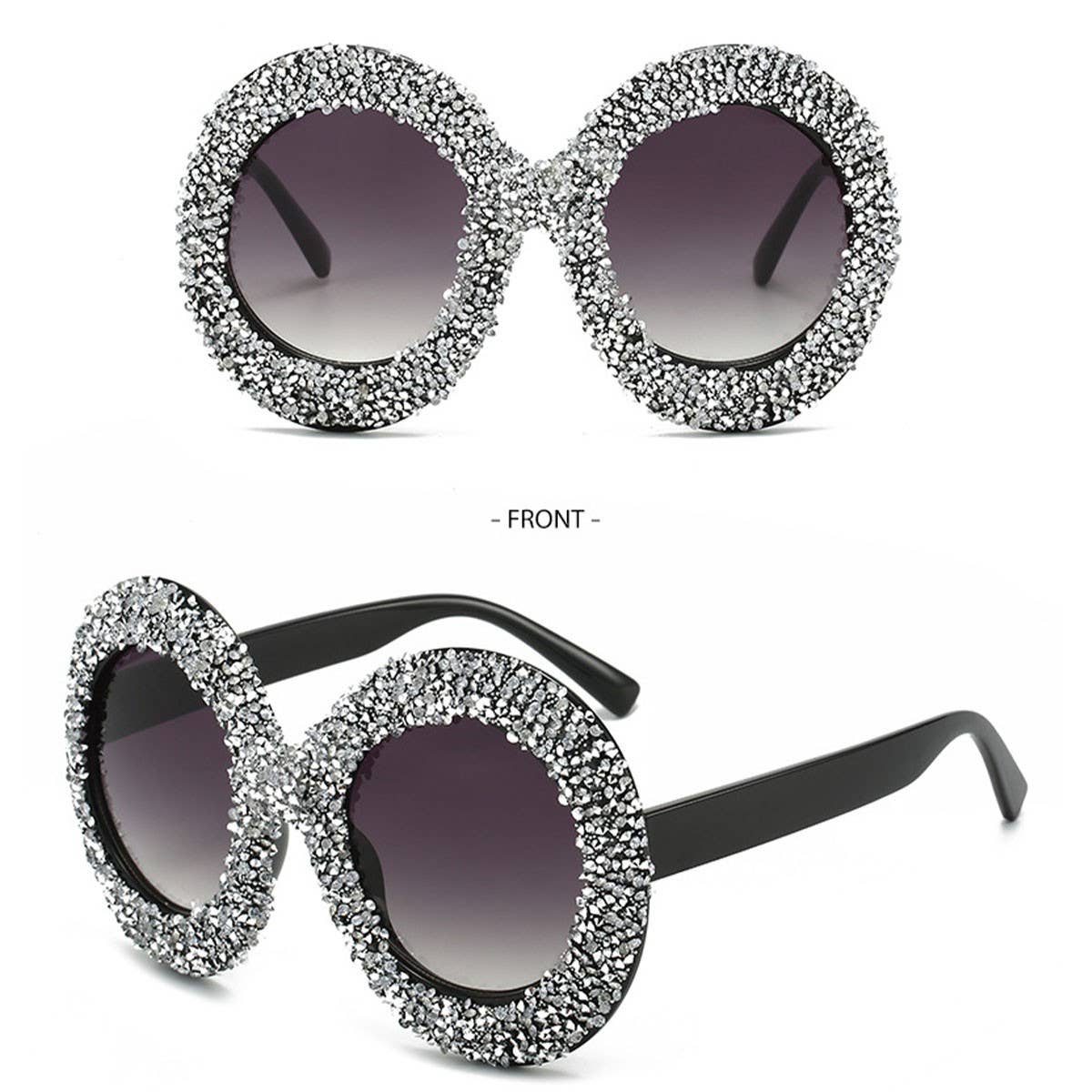 LARGE FRAME OVAL RHINESTONE SUNGLASSES_CWASG0840