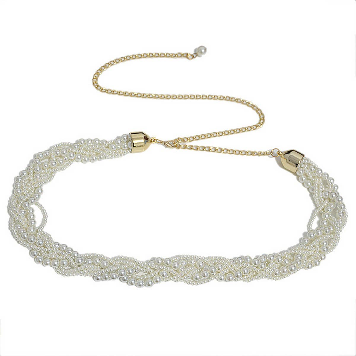 BELT FASHION PEARL BEADED BRAIDED WAIST CHAIN_CWABE0502