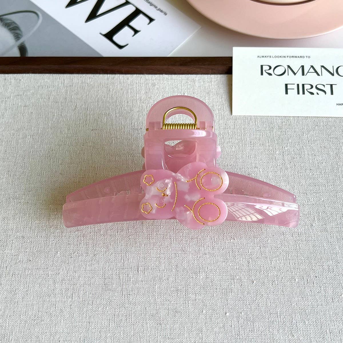 SWEET BEAR ACETATE HAIR CLAW CUTE MEDIUM CLIP_CWAHA6020