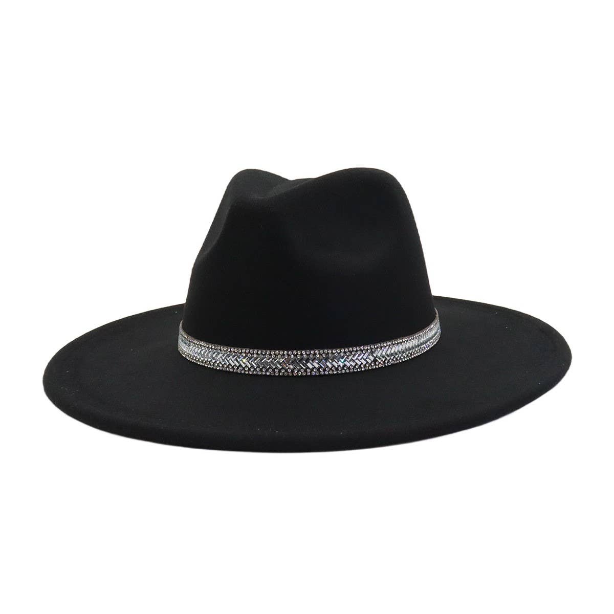 MEN WOMEN WOOL BLEND FEDORA HAT HEART TOP_CWAH04376