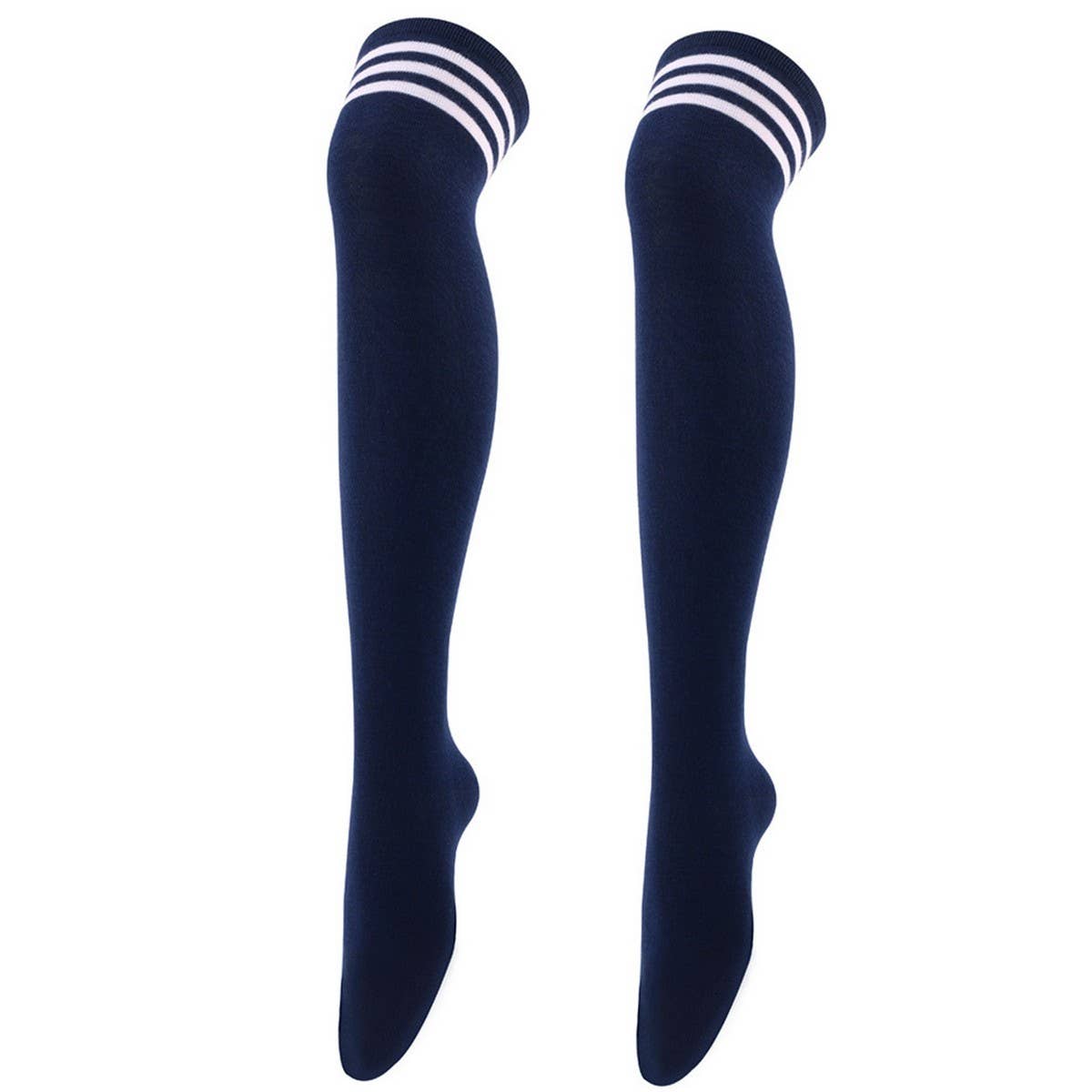 Cwmm10069_Women Three-Stripe Knee-High Socks