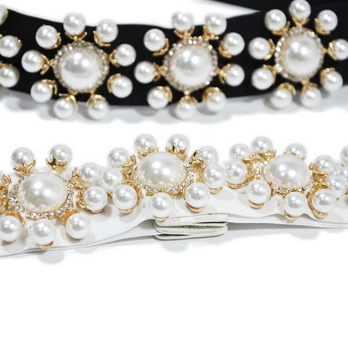 Women'S Pearl-Embellished Elastic Waistband_Cwabe0511