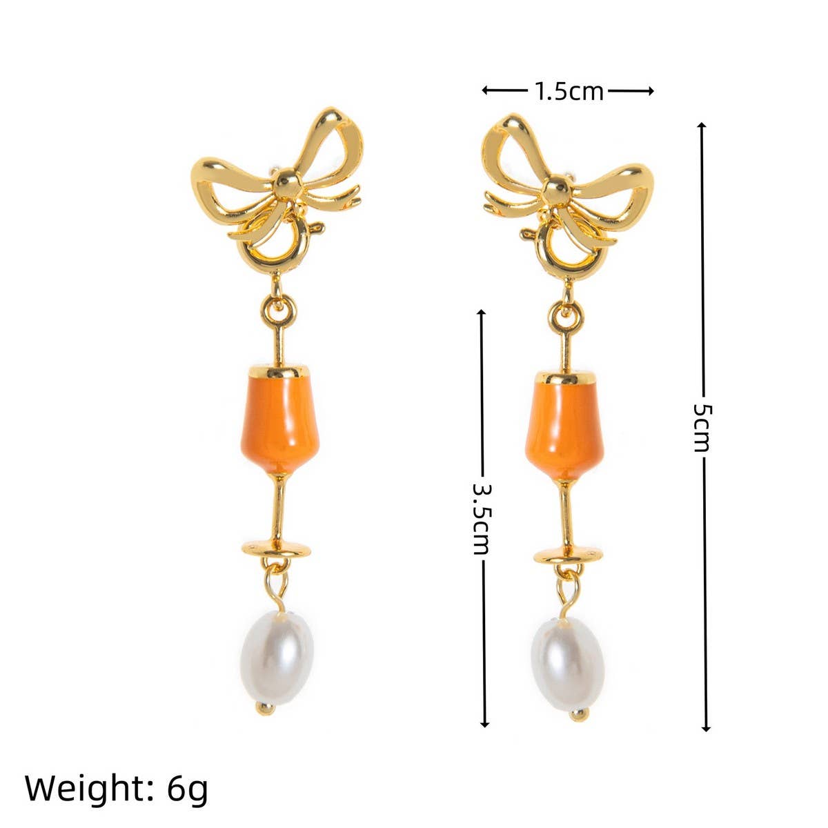 FASHIONABLE VEGETABLE WINE GLASS PEARL EARRINGS_CWAJE5053