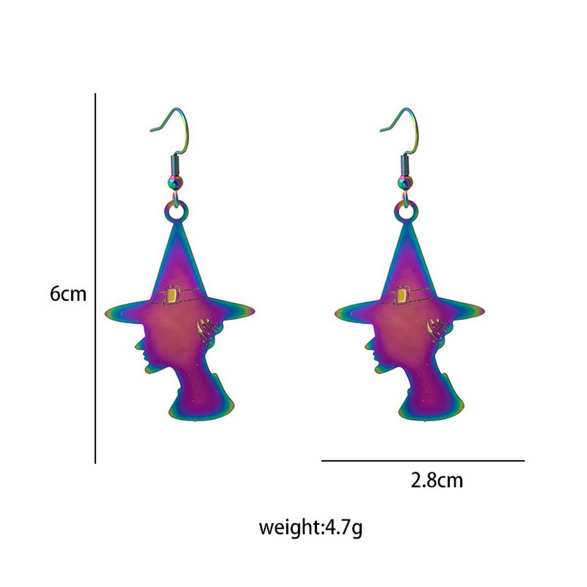 HALLOWEEN TRENDY COLORFUL GRADIENT EARRINGS_CWAJE1845