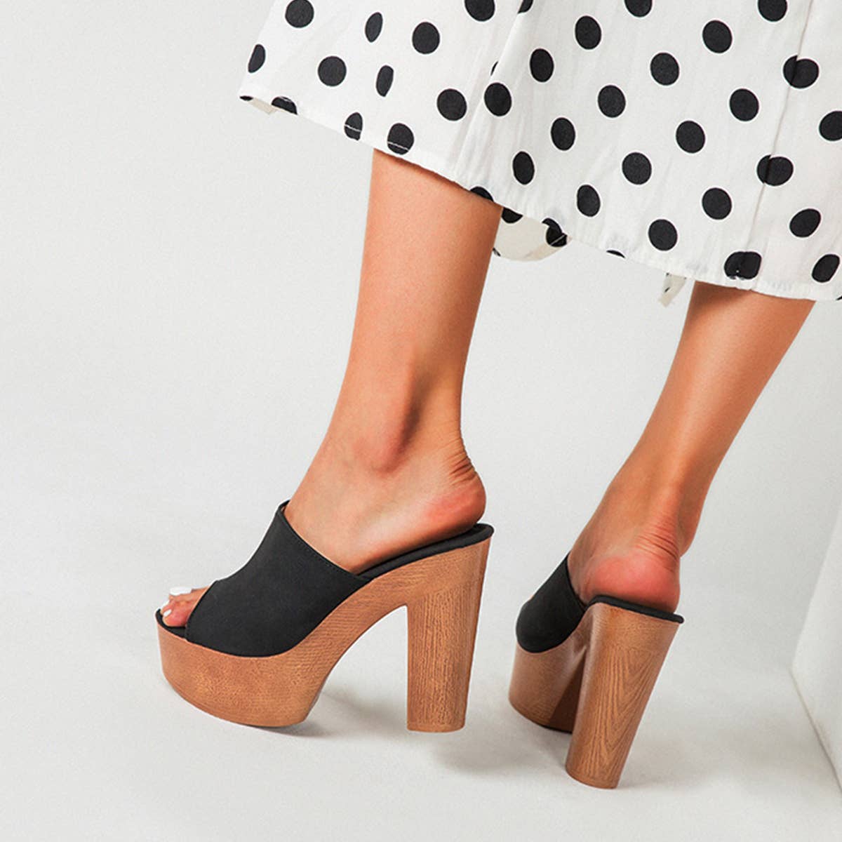 Women High Heels With Thick Heels And Half Heels