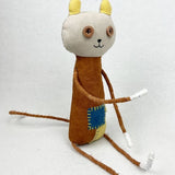 HANDCRAFTED INDIGO PATCHWORK EMBROIDERED PLUSH TOY_CWMM6053