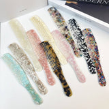 COLORFUL ACETATE FINE TOOTH COMB WITH HANDLE_CWMM6428