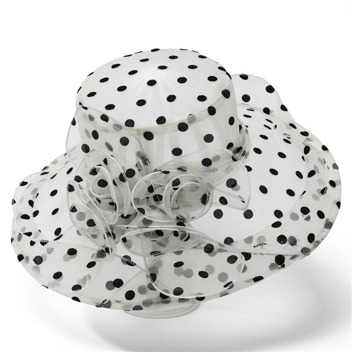 FOLDABLE LARGE BRIM FLOWER SUN HAT_CWAH1493