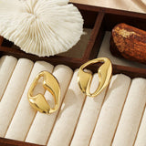 18K CORAL STAINLESS STEEL HEART EARRINGS_CWMM3649