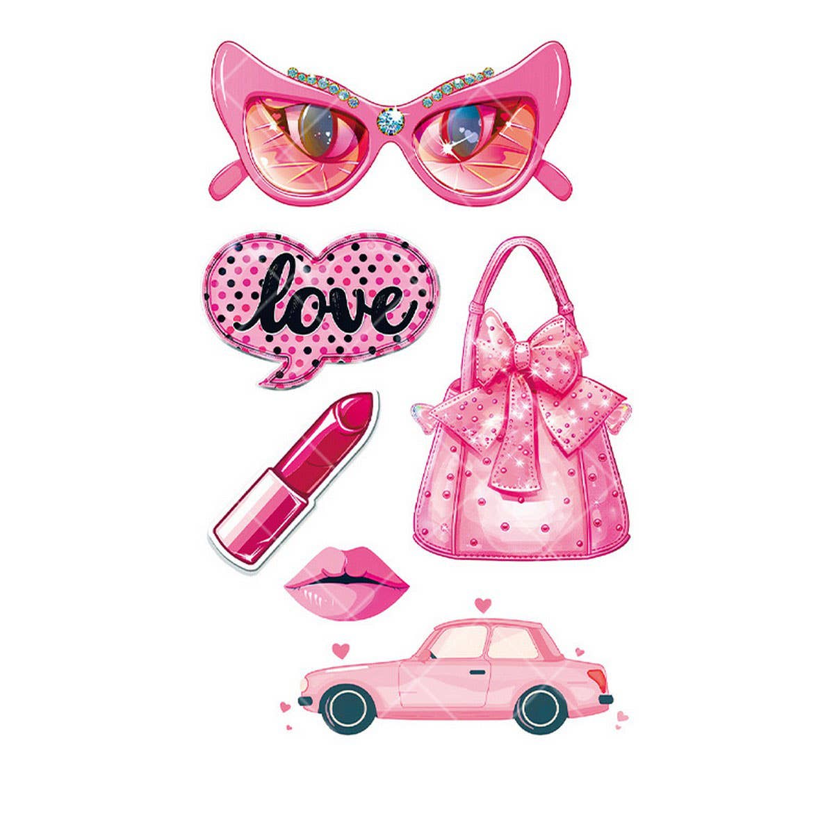 PINK GUITAR GIRL TATTOOS WATERPROOF KIDS PARTY_CWMM8382