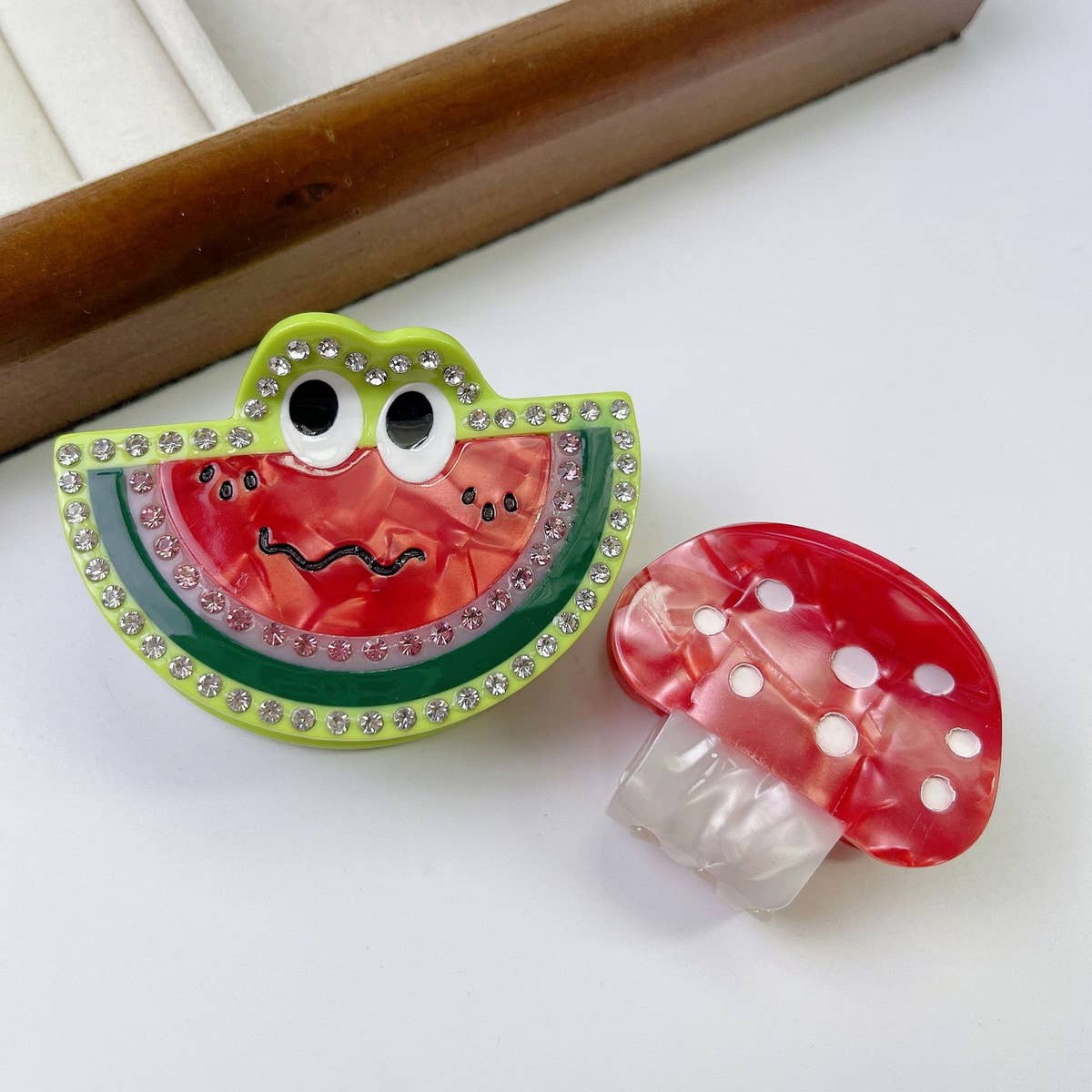 FASHION CUTE MUSHROOM WATERMELON HAIR CLIP_CWAHA1342