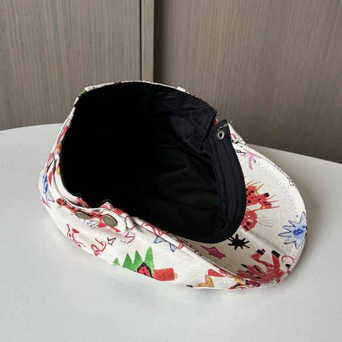 RETRO FUNNY GRAFFITI FORWARD CAP BERET_CWAB2899