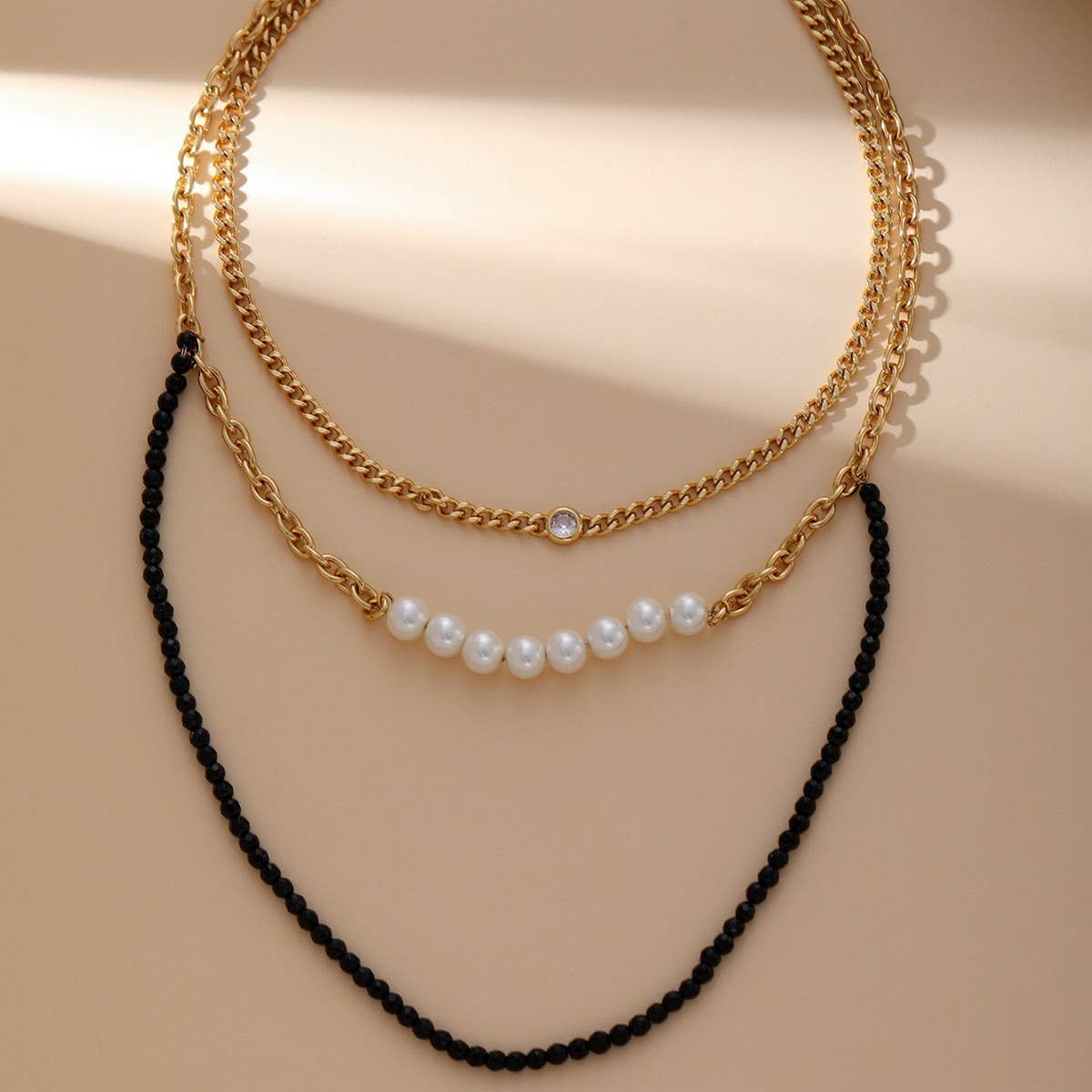 PERSONALIZED CRYSTAL FRESHWATER PEARL NECKLACE_CWMM3625