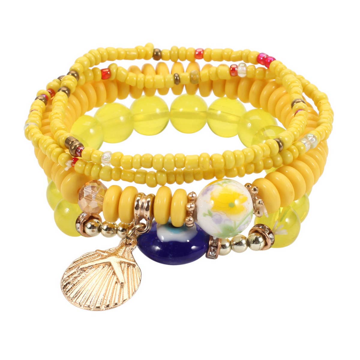 BOHEMIAN MULTI LAYERED EVIL EYE BRACELET_CWAJE2214