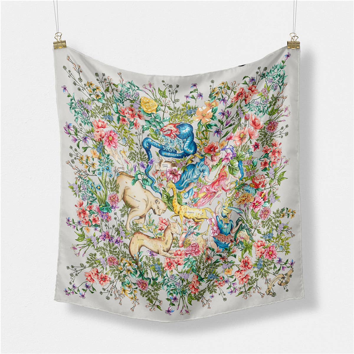 ELEGANT FLORAL TWILL SATIN SCARF FOR SHAWL WRAP_CWASC0660