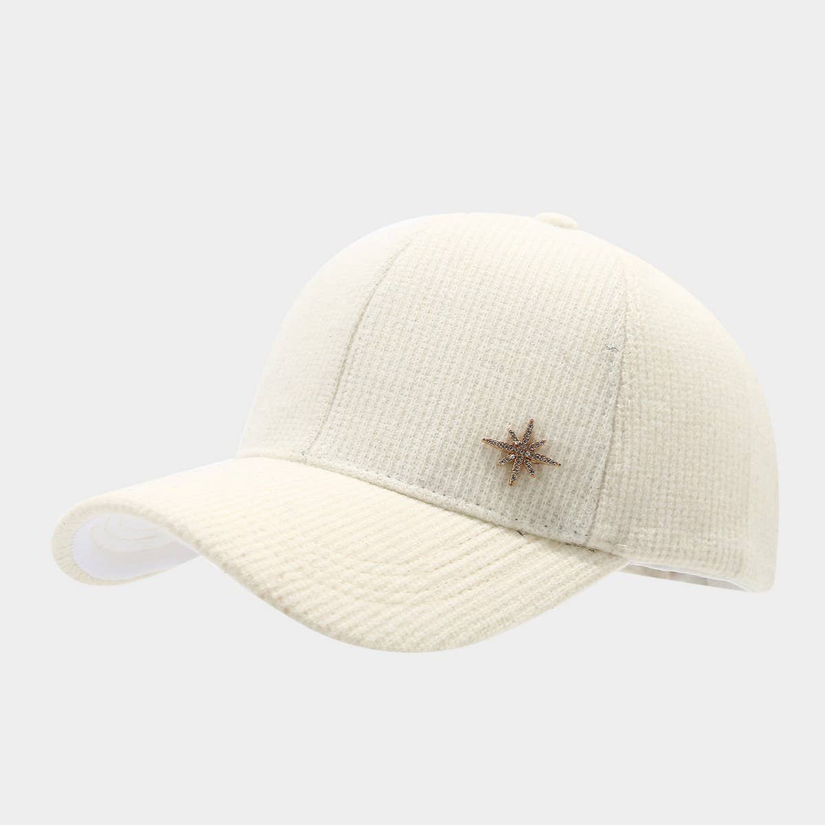 Winter Knit Baseball Cap Women Solid Warm Hat_Cwah04724
