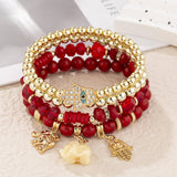TASSEL MULTI LAYER MIXED COLOR BEADED BRACELET_CWAHA2482
