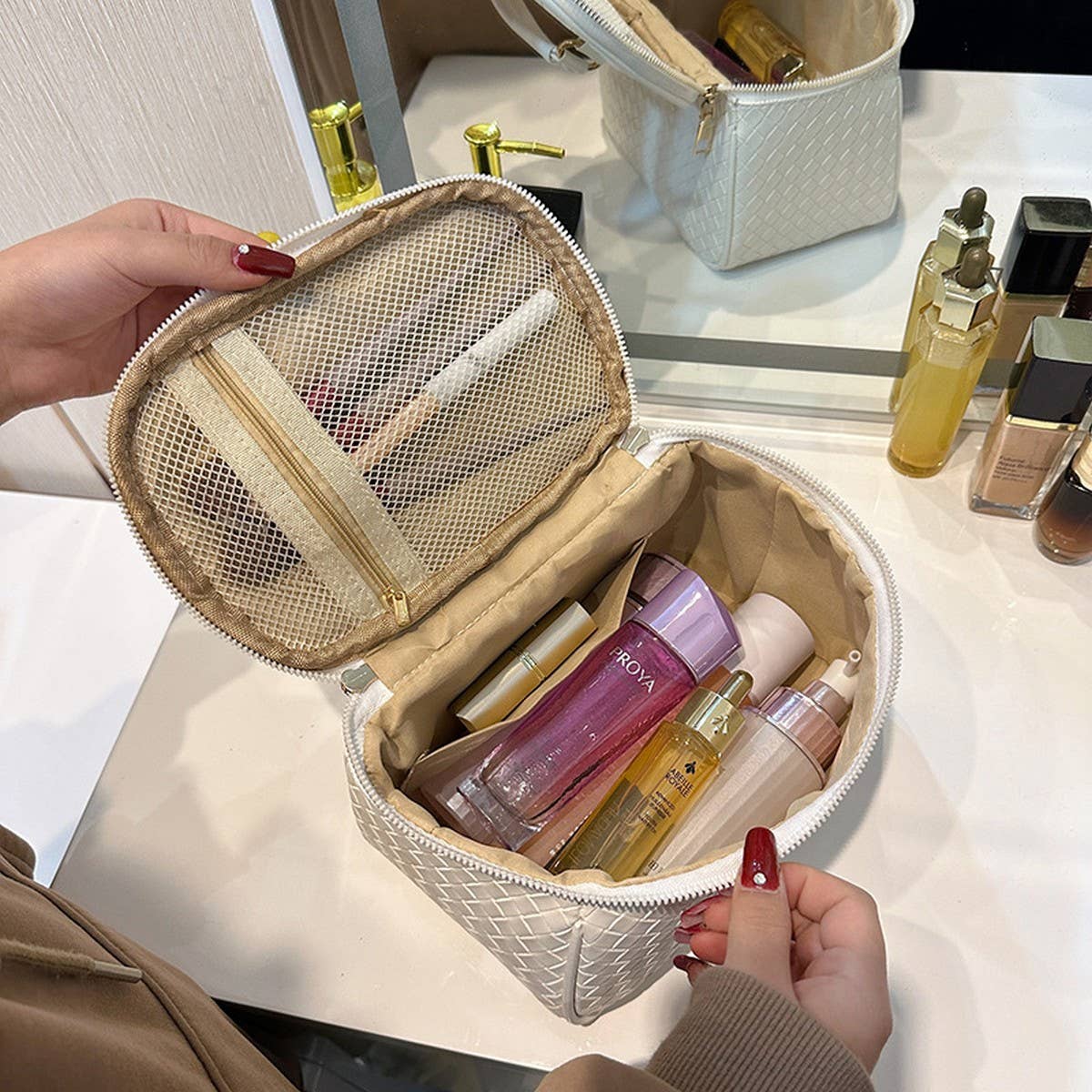 Ven Pattern Large Capacity Cosmetic Bag_Cwab4419