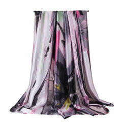 LILY PRINT SILK SCARF GRAFFITI STYLE FOR WOMEN_CWASC0674