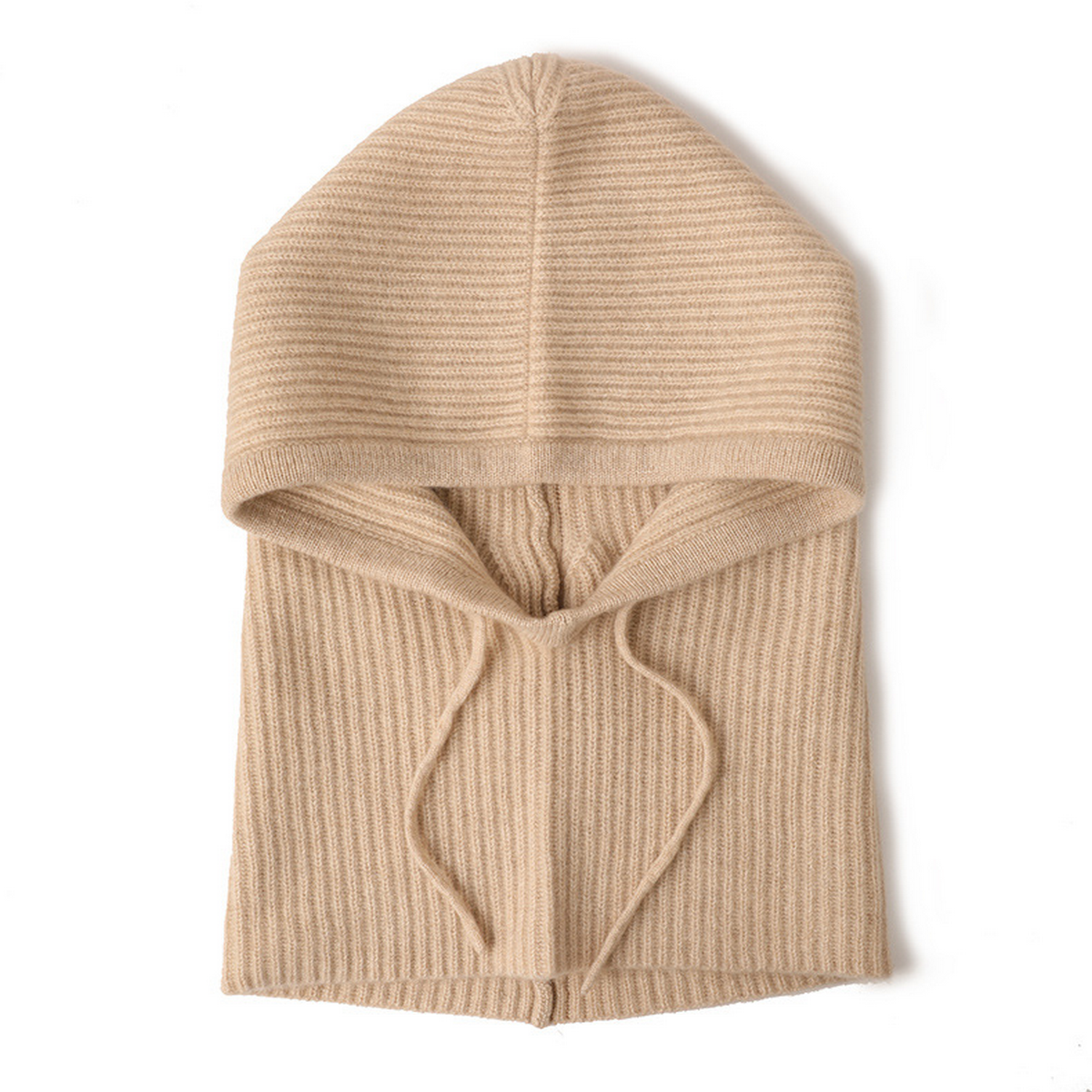 CASHMERE BALACLAVA HAT KNIT HOOD SCARF FOR HER_CWAH3994