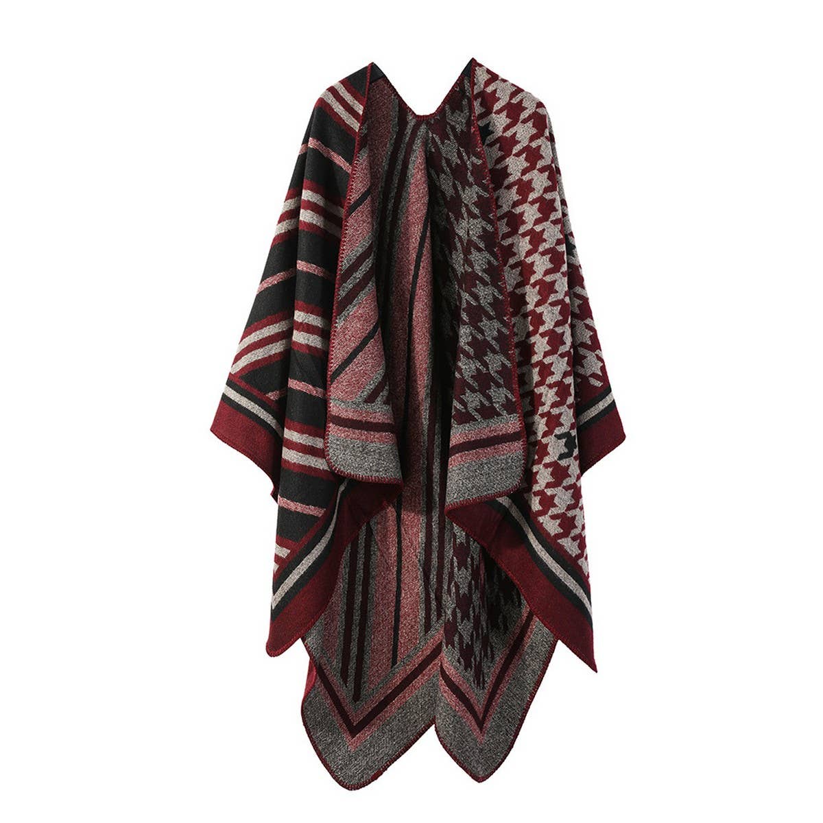 STRIPED SHAWL WARM CASHMERE ALL MATCH CAPE_CWASC2251
