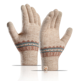 THICK KNIT GLOVES FOR WOMEN TOUCHSCREEN WARM LINED_CWAG0518