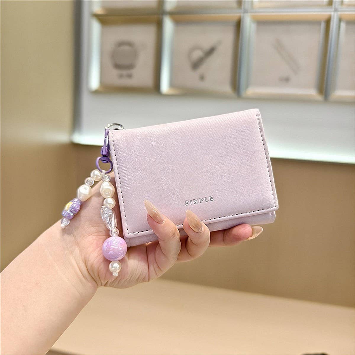 Trifold Short Wallet For Women With Card Slots_Cwab06208