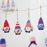 Us Flag Faceless Gnome Wooden Hanging Decor_Cwaje05407