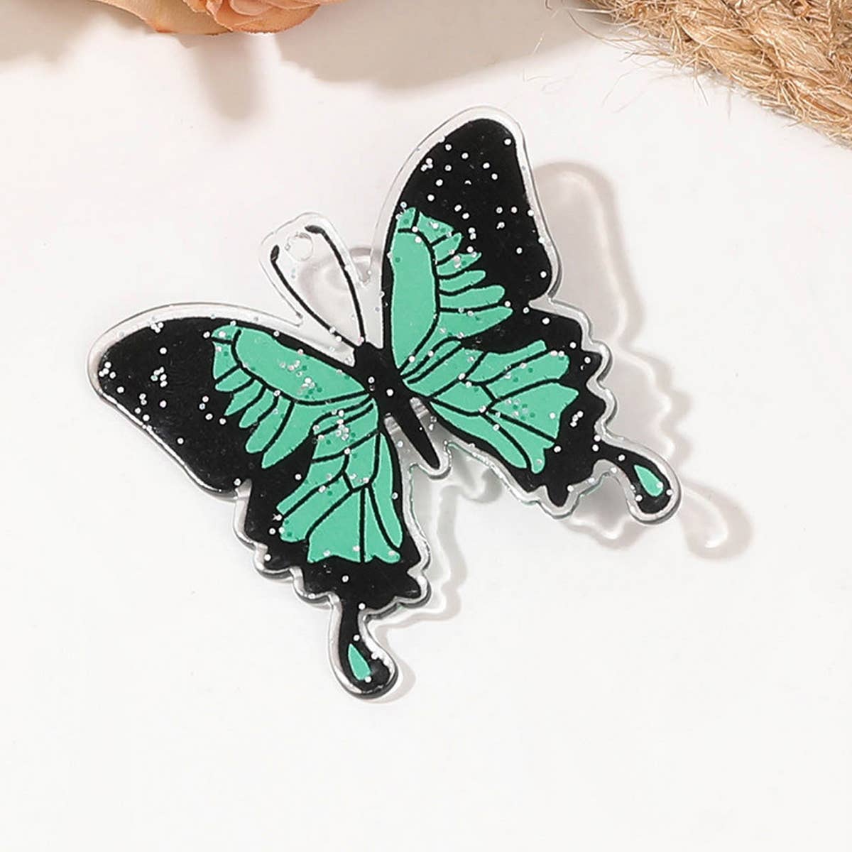 SILVER DOT IMITATION BUTTERFLY CUTE HAIRPIN_CWAHA1632