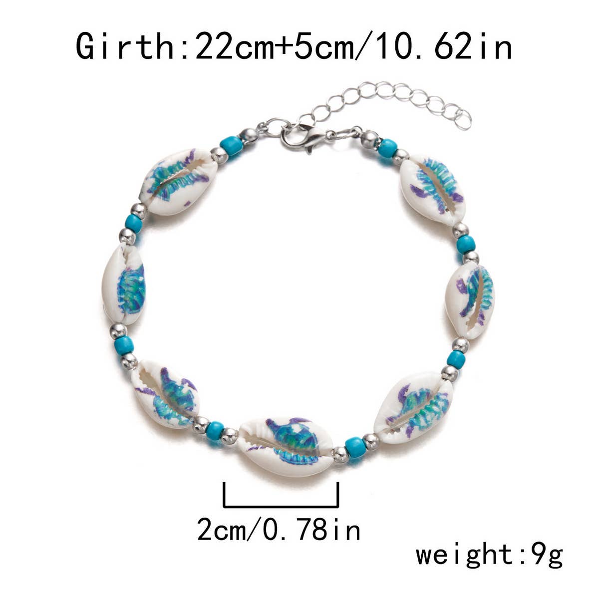 HAND WOVEN BEACH COLORED SHELL RICE BEAD BRACELET_CWAJE2426