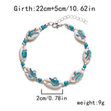 HAND WOVEN BEACH COLORED SHELL RICE BEAD BRACELET_CWAJE2426