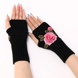 Fashion Flower Knitted Gloves_Cwag0105